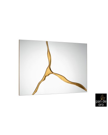 SURCOS II-ESPEJO PAN ORO 80X120